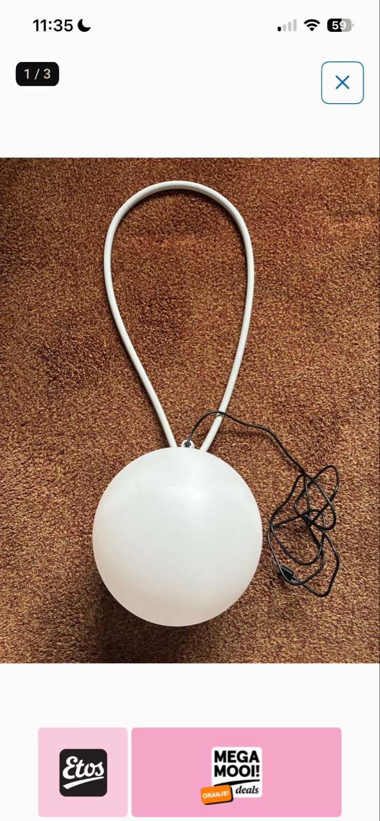 Fatboy Edison the Petit tafellamp, Ophalen of Verzenden, Gebruikt
