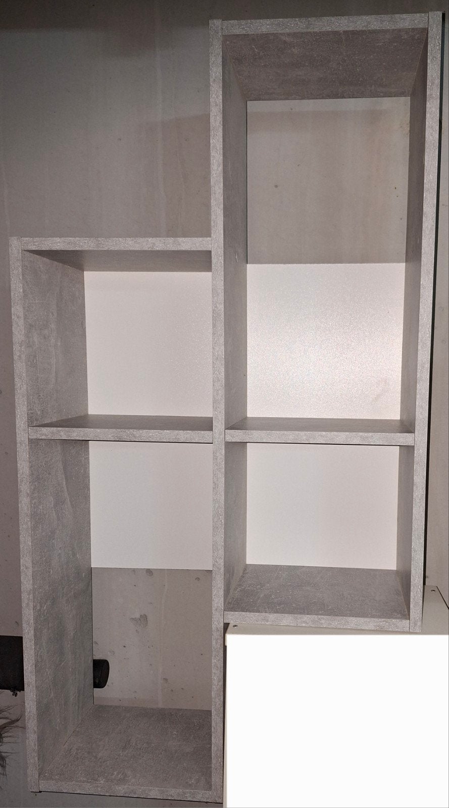Grijze open vakkenkast wandkast, Ophalen, Zo goed als nieuw, 25 tot 50 cm, Met plank(en)