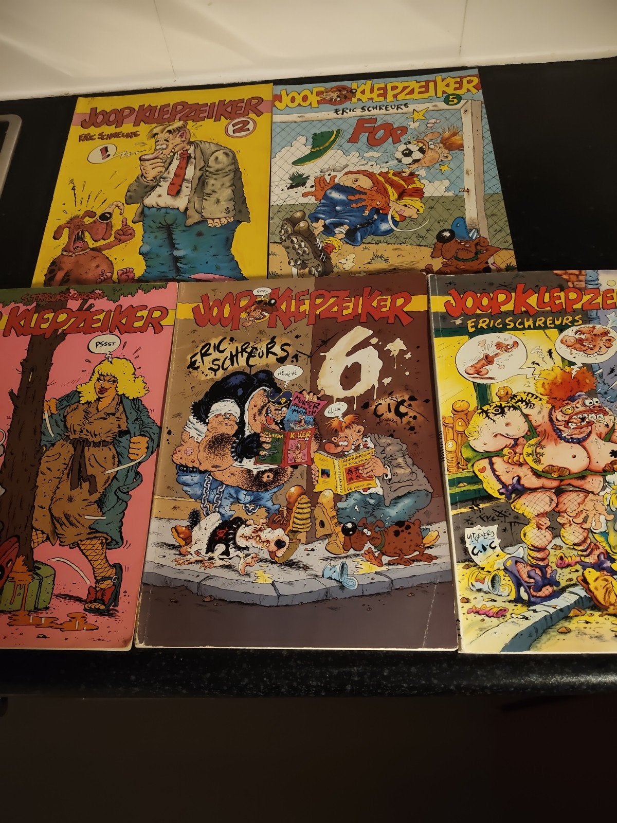 Joop Klepzeiker stripboeken - Eric Schreurs (5 stuks), Meerdere stripboeken, Ophalen of Verzenden, Zo goed als nieuw