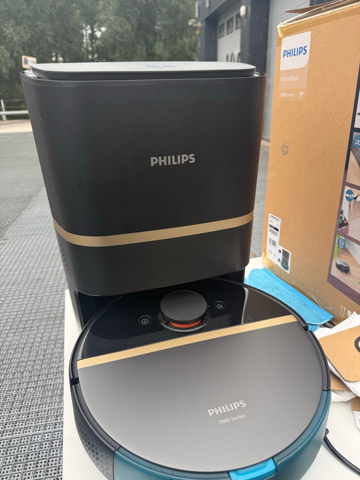 Philips HomeRun 7000 Serie Robotstofzuiger met Dweilfunctie, Ophalen, Philips, Automatisch legen, Zo goed als nieuw