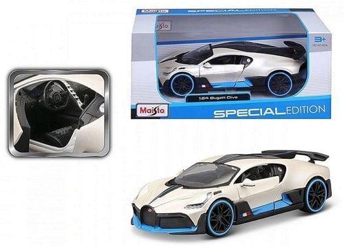 Maisto: Bugatti Divo Wit 1:24, Hobby en Vrije tijd, Modelauto's | 1:24, Nieuw, Maisto, Ophalen of Verzenden