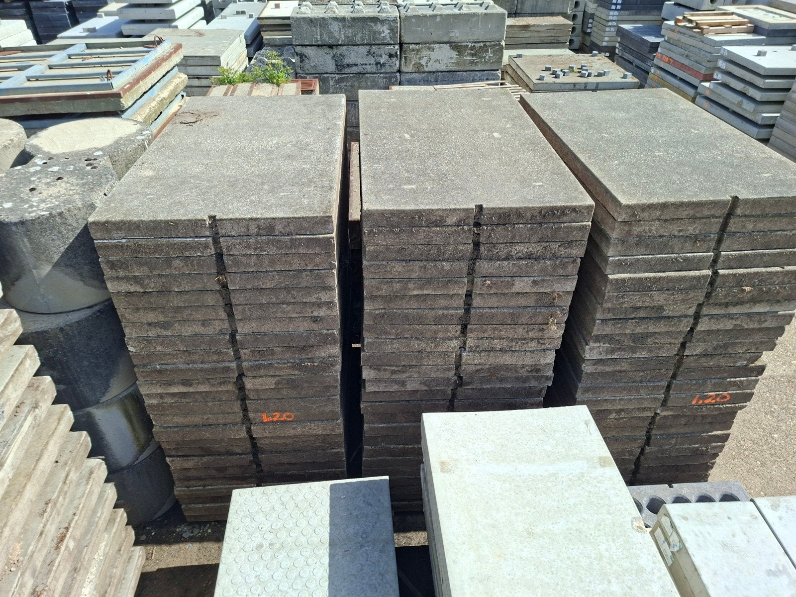 Betonplaten 200 bij 120.  10cm. Gratis bezorging!, Ophalen of Verzenden, Hout
