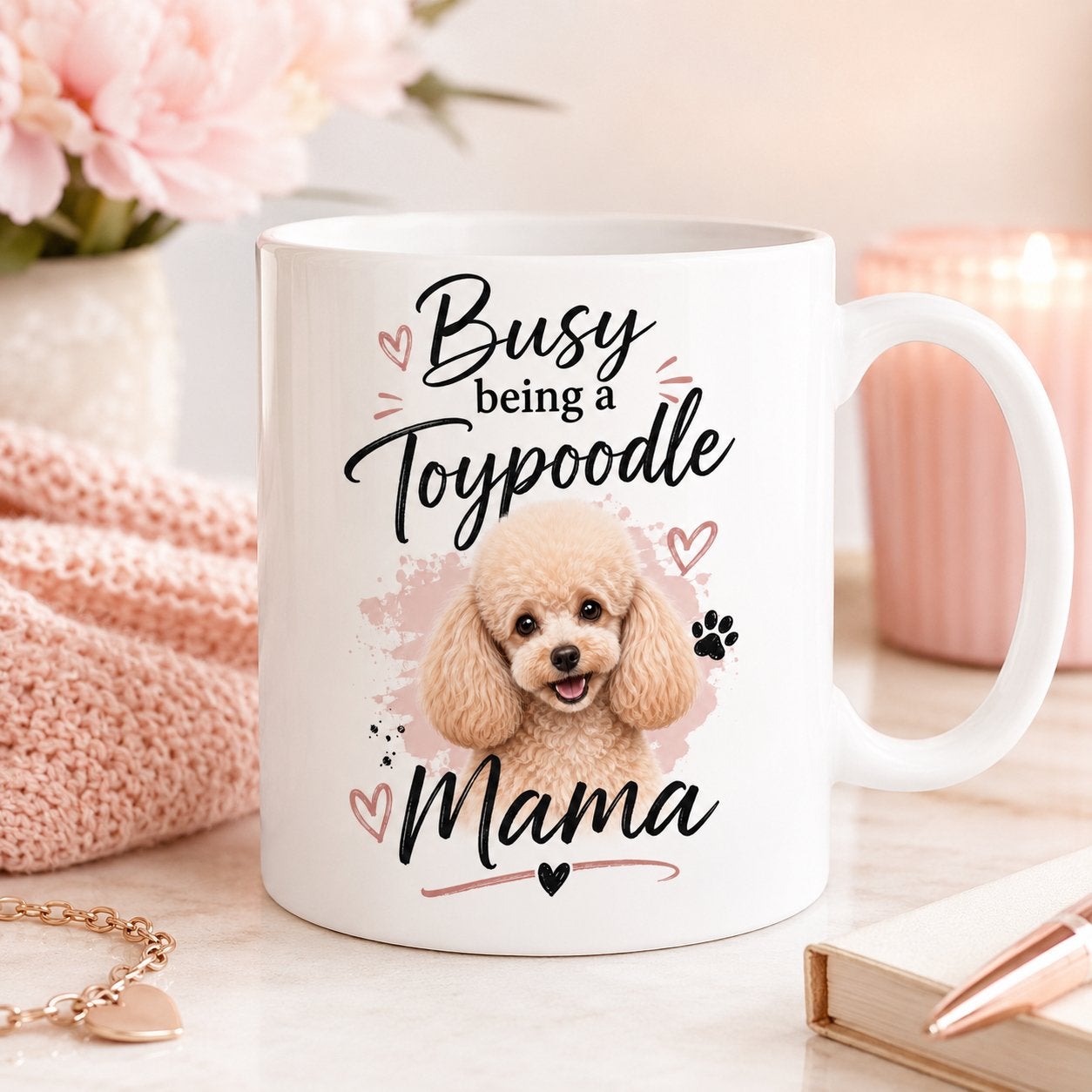 Busy being a Toypoodle Mama - Toy Poedel mok, Verzenden, Nieuw
