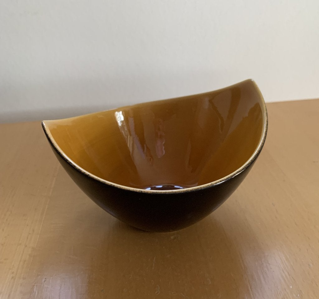 Potterie De Driehoek Huizen schaaltje Tulipe, zwart okergeel, Antiek en Kunst, Ophalen of Verzenden