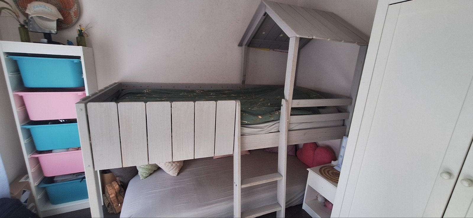 Hoogslaper huisje - perfect voor de kinderkamer!, Ophalen, Gebruikt, Eenpersoons, 160 tot 180 cm