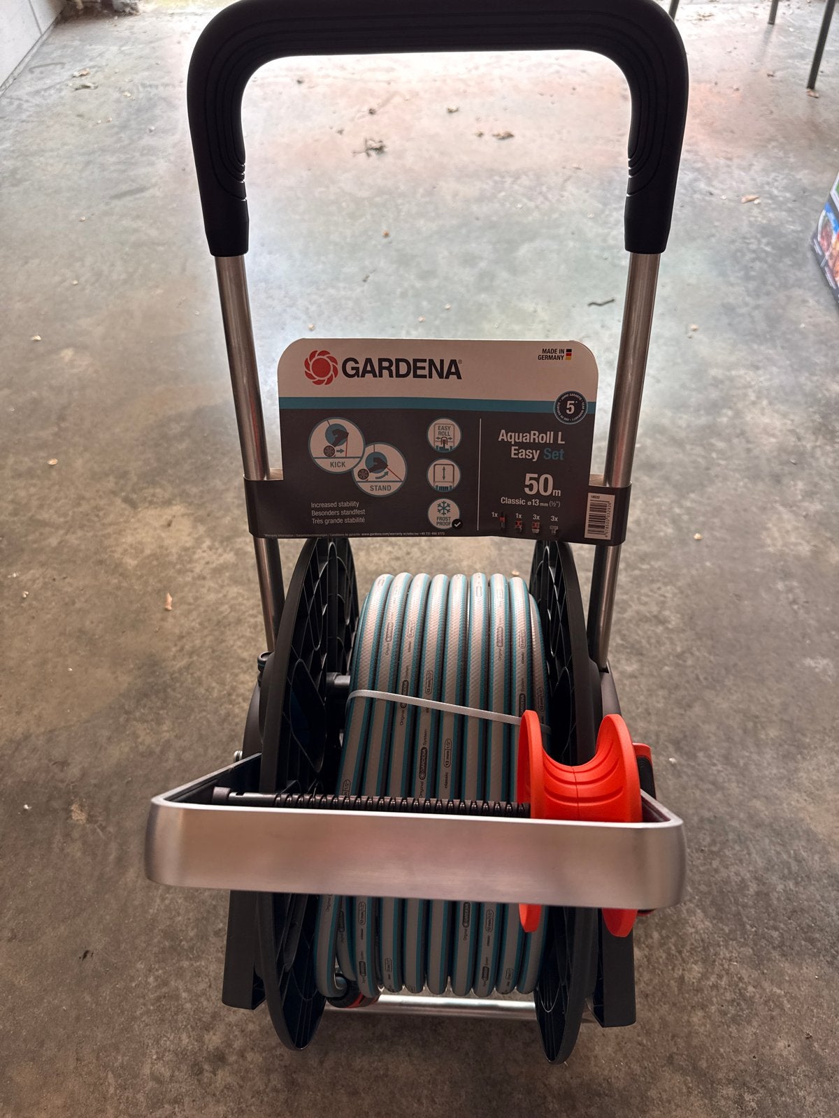 Gardena AquaRoll L Easy Set Tuinslanghaspel 50m, Ophalen of Verzenden, Nieuw, Tuinslanghaspel