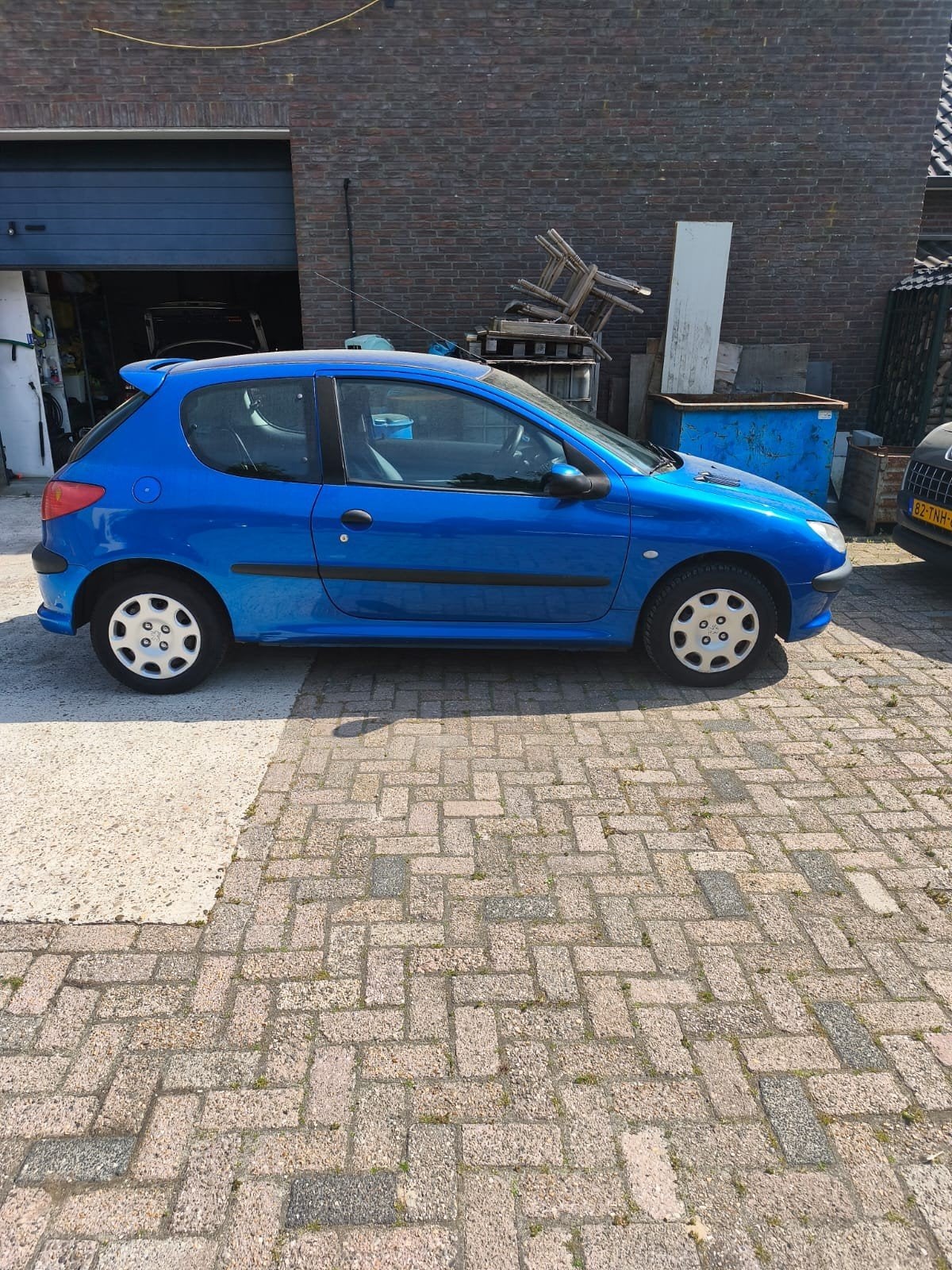 Peugeot 206 1.4 X-line 3D 2004 Blauw, Auto's, Voorwielaandrijving, 31 €/maand, 4 cilinders, Blauw