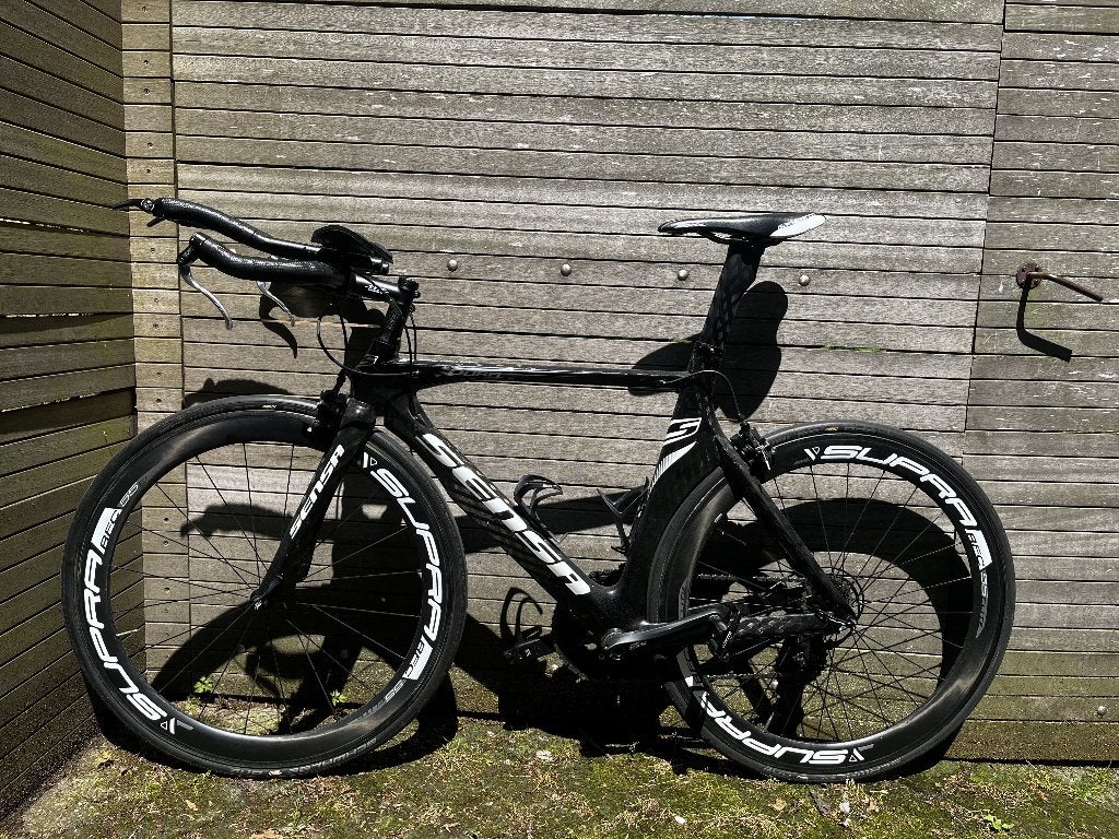 Triathlon Fiets/Triathlon Bike Sensa, 28 inch, Velgrem, Zo goed als nieuw, 15 tot 20 versnellingen