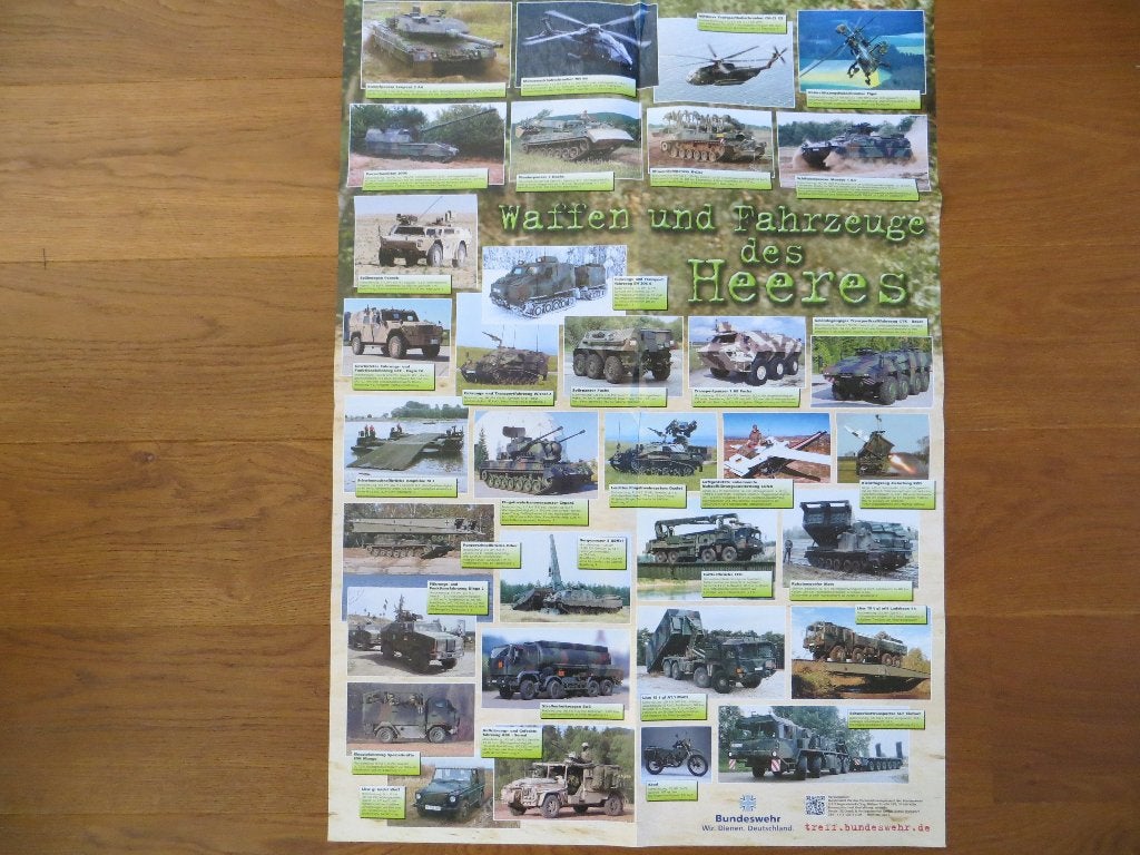 poster materieel Bundeswehr Deutschland, Ophalen of Verzenden, Nieuw, Overige merken