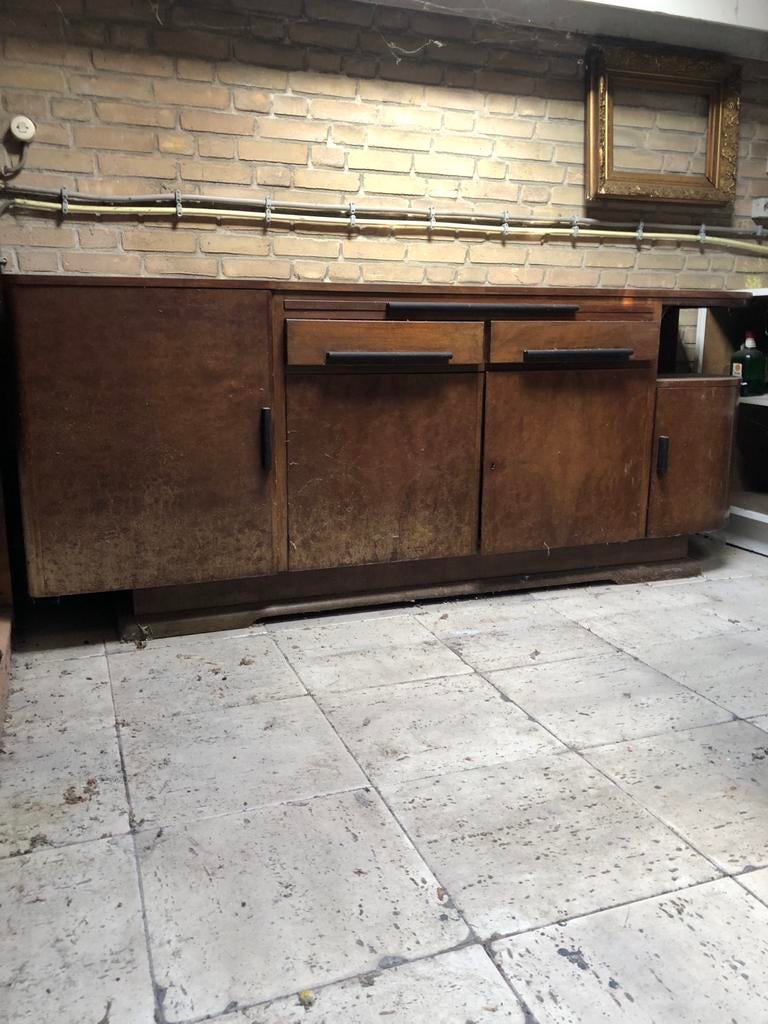 Art Deco/Jugendstil dressoir - Opknapper, Huis en Inrichting, Ophalen, Gebruikt, 150 tot 200 cm, Met lade(s)
