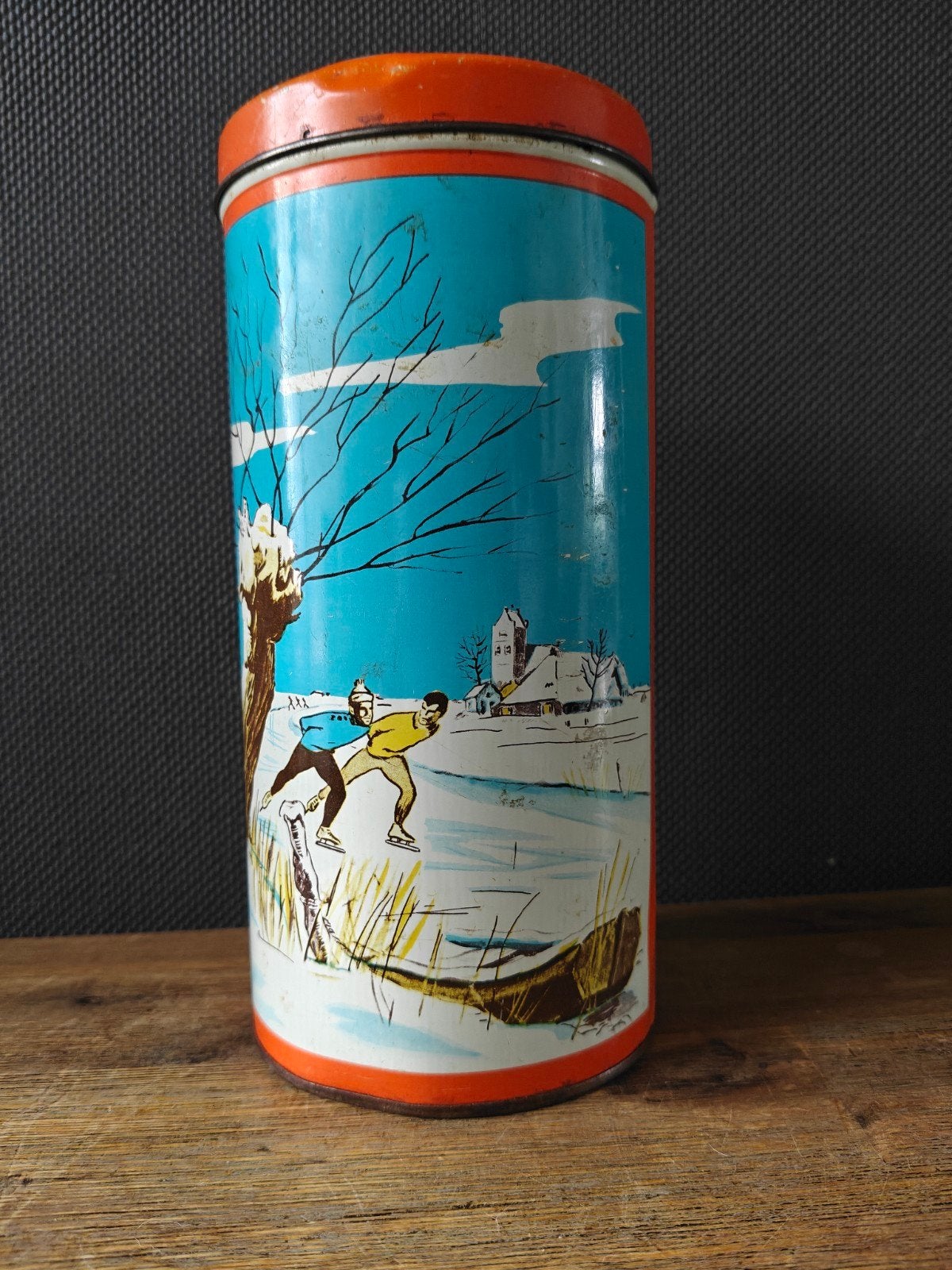 Vintage Van der Meulen Beschuitbus - Hollandse Taferelen, Antiek en Kunst, Ophalen of Verzenden