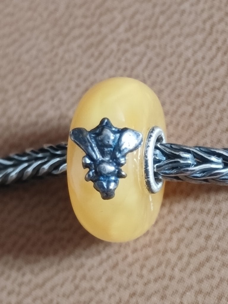 Edelsteen Trollbeads Wings of Amber (2), Sieraden, Tassen en Uiterlijk, Bedels, Nieuw, Trollbeads, 1 bedel, Edelsteen