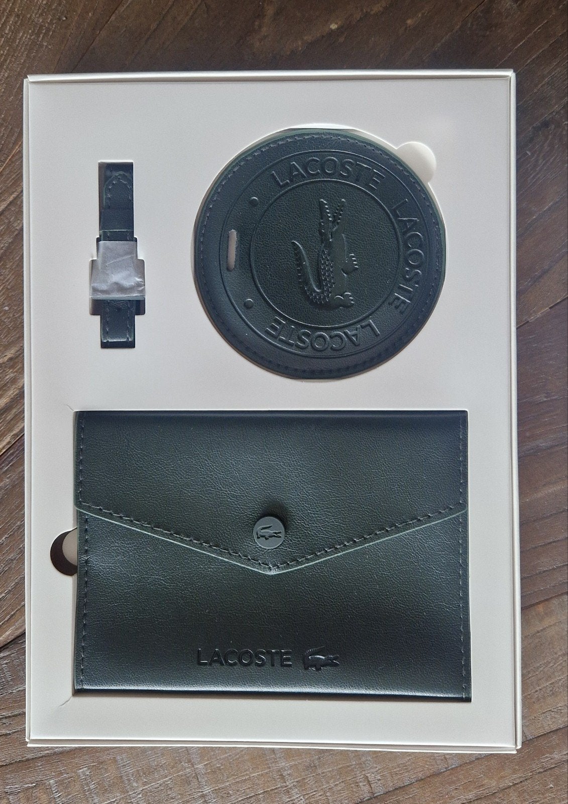 Nieuw Lacoste Reisetui: Paspoorthouder & Bagagelabel, Ophalen of Verzenden, Nieuw, Groen, 30 cm of meer