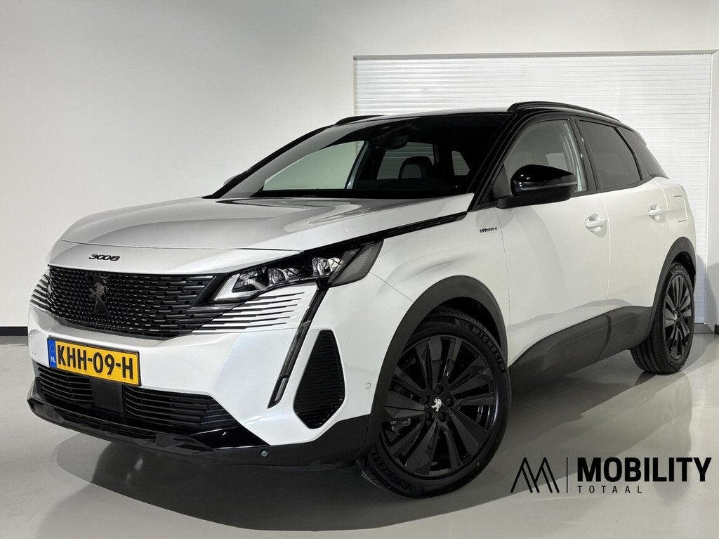 Peugeot 3008 1.6 PHEV HYbrid4 300pk GT|Black Pack|Massage +M, Auto's, Peugeot, Automaat, 77 km/l, 4 cilinders, Wit