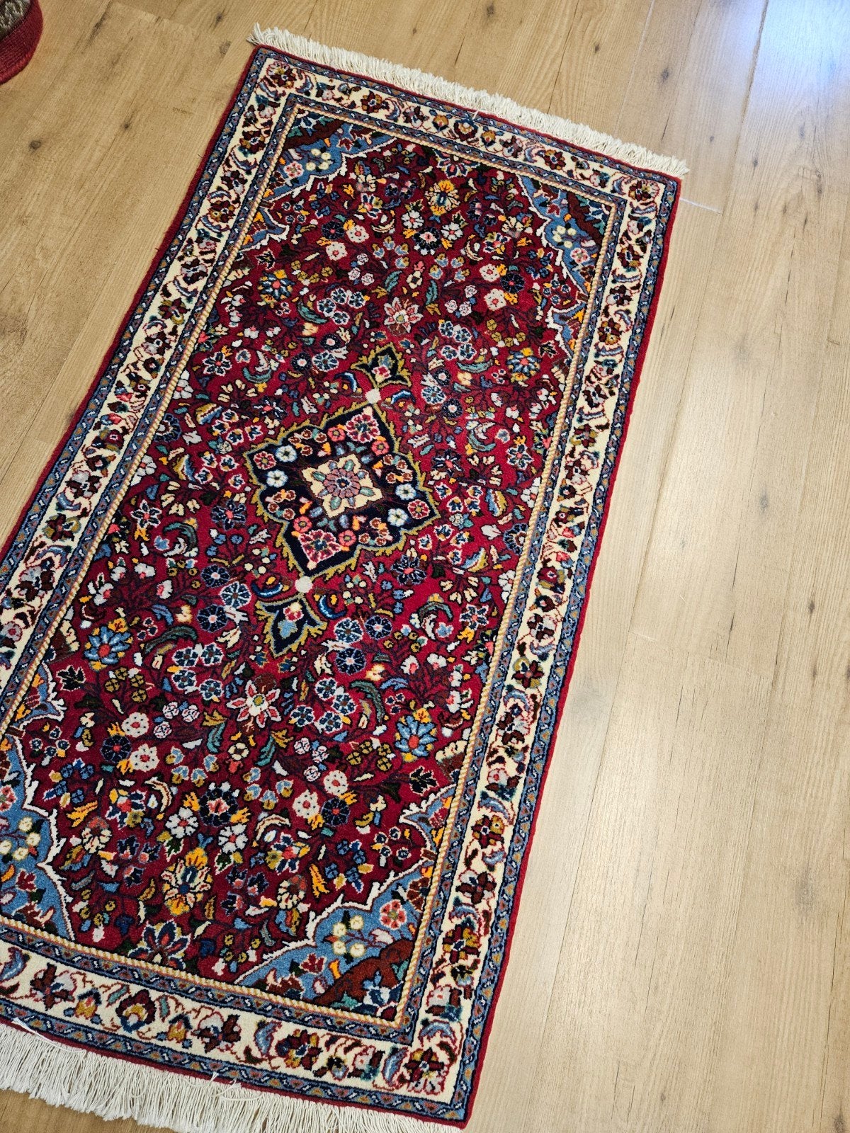 Handgeknoopt perzisch tapijt sarough 134x64, Info@SlatsAntiek.nl, 100 tot 150 cm, Perzisch, Vof Slats Antiek