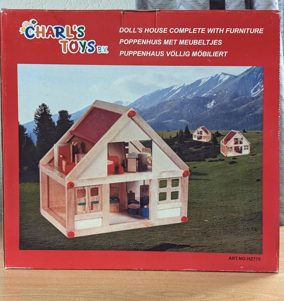 Demontabel poppenhuis in originele doos., Kinderen en Baby's, Speelgoed | Poppenhuizen, Ophalen of Verzenden, Gebruikt, Poppenhuis