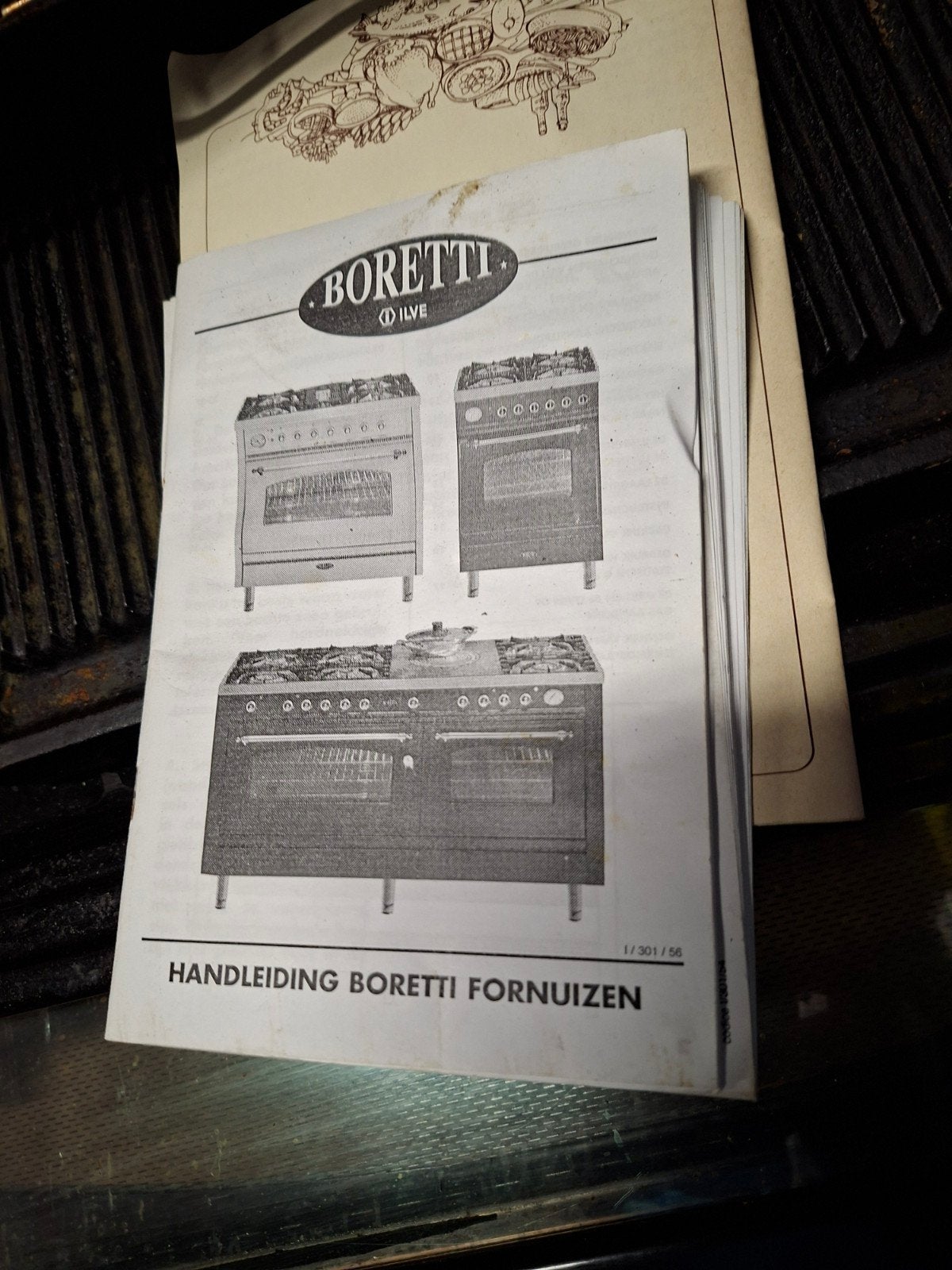 Boretti 6-pits gasfornuis met oven, gebruikt, Ophalen, Gebruikt, 60 cm of meer, Grill