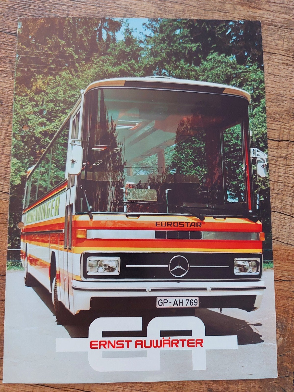 Mercedes Eurostar Ernst Auwärter bus / coach folder geperf., Ophalen of Verzenden, Zo goed als nieuw, Mercedes