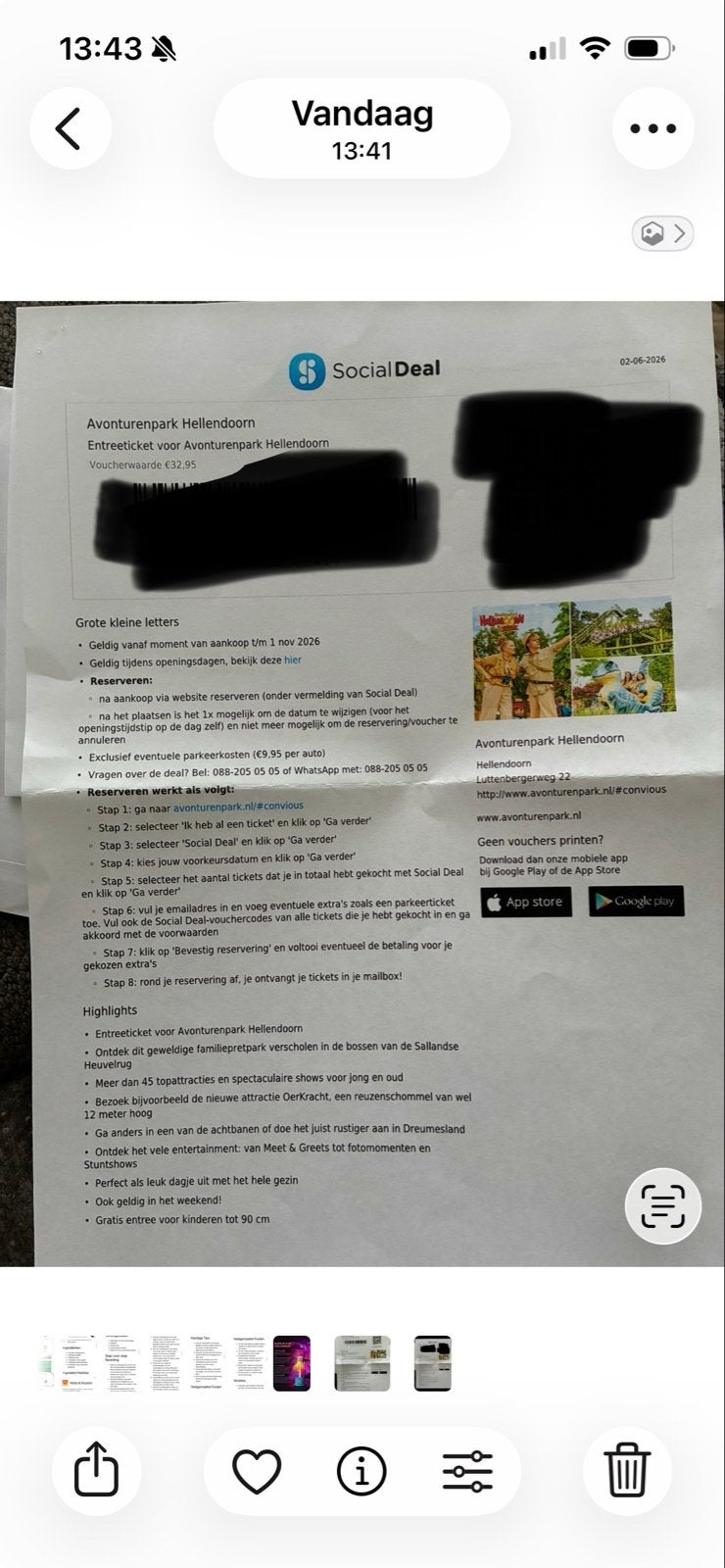 2 kaarten voor hellendoorn, Twee personen, Ticket of Toegangskaart