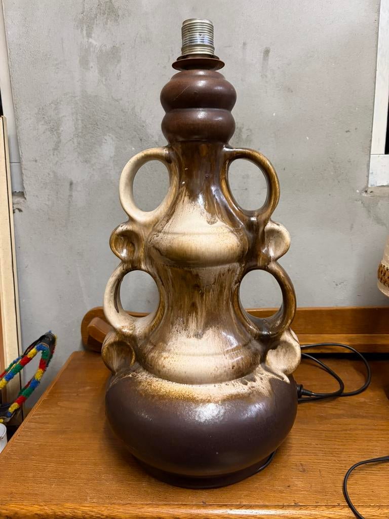 Grote vintage lampenvoet keramiek ,West Germany, Huis en Inrichting, Lampen | Vloerlampen, Ophalen of Verzenden, Zo goed als nieuw