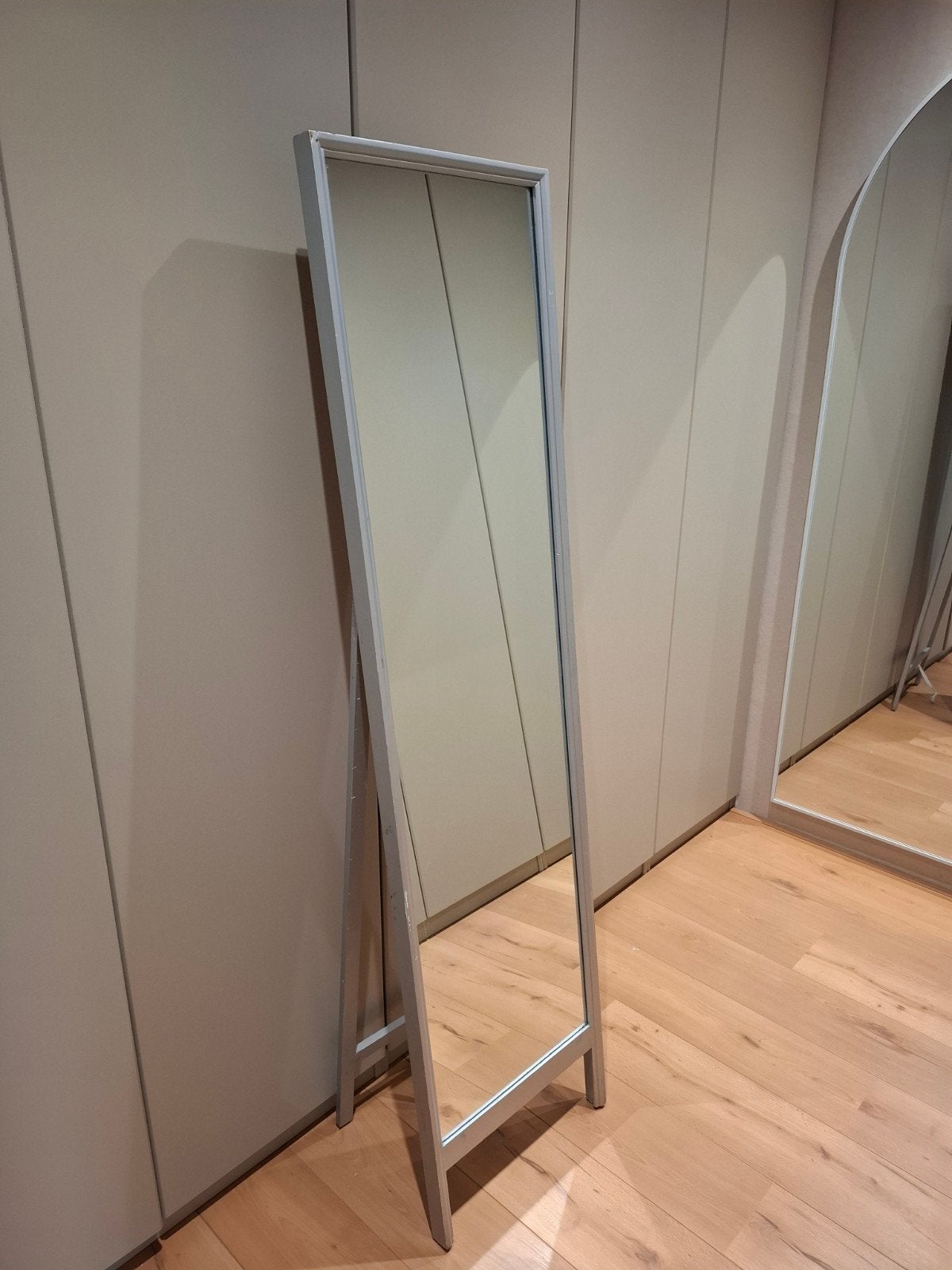 Grote staande spiegel met standaard, Ophalen, Minder dan 50 cm, Gebruikt, 150 tot 200 cm