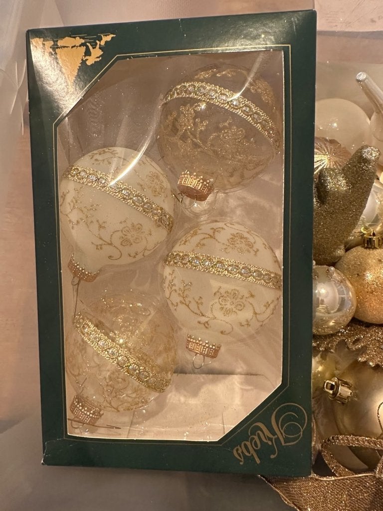 Kerstballen doos goud, Ophalen, Zo goed als nieuw