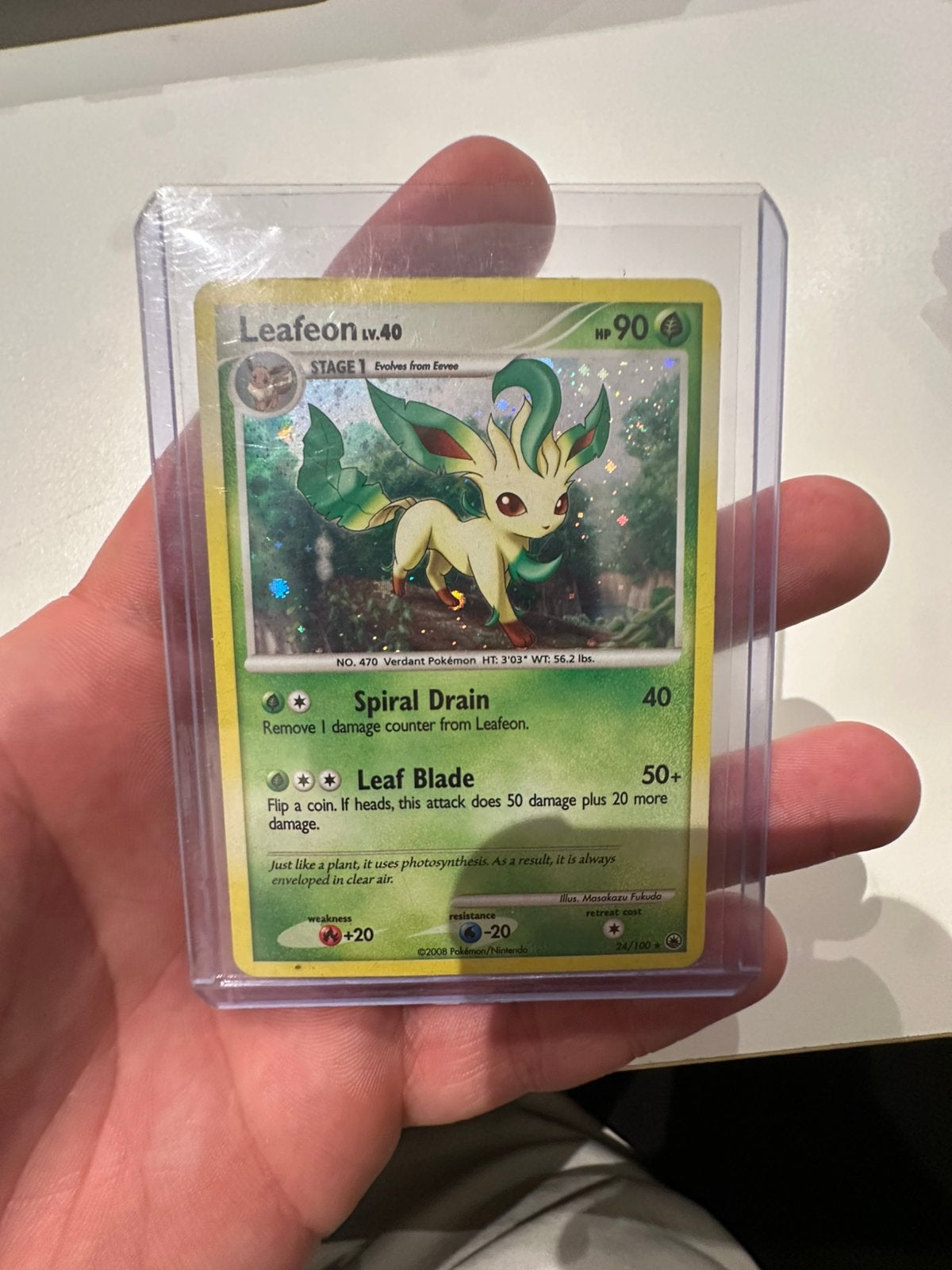 Leafeon pokemon kaart, Ophalen, Zo goed als nieuw