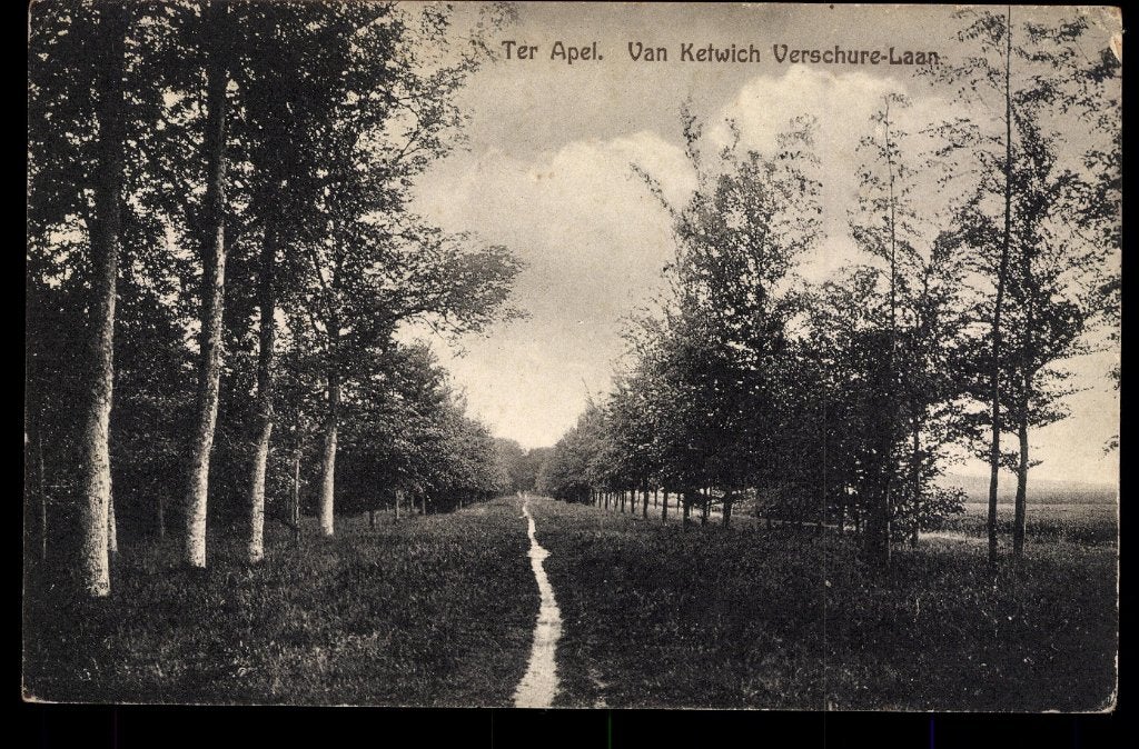 Ter Apel (Gr.), van Ketwich Verschuurelaan, gelopen 1934, Verzamelen, Verzenden, 1920 tot 1940, Gelopen, Groningen