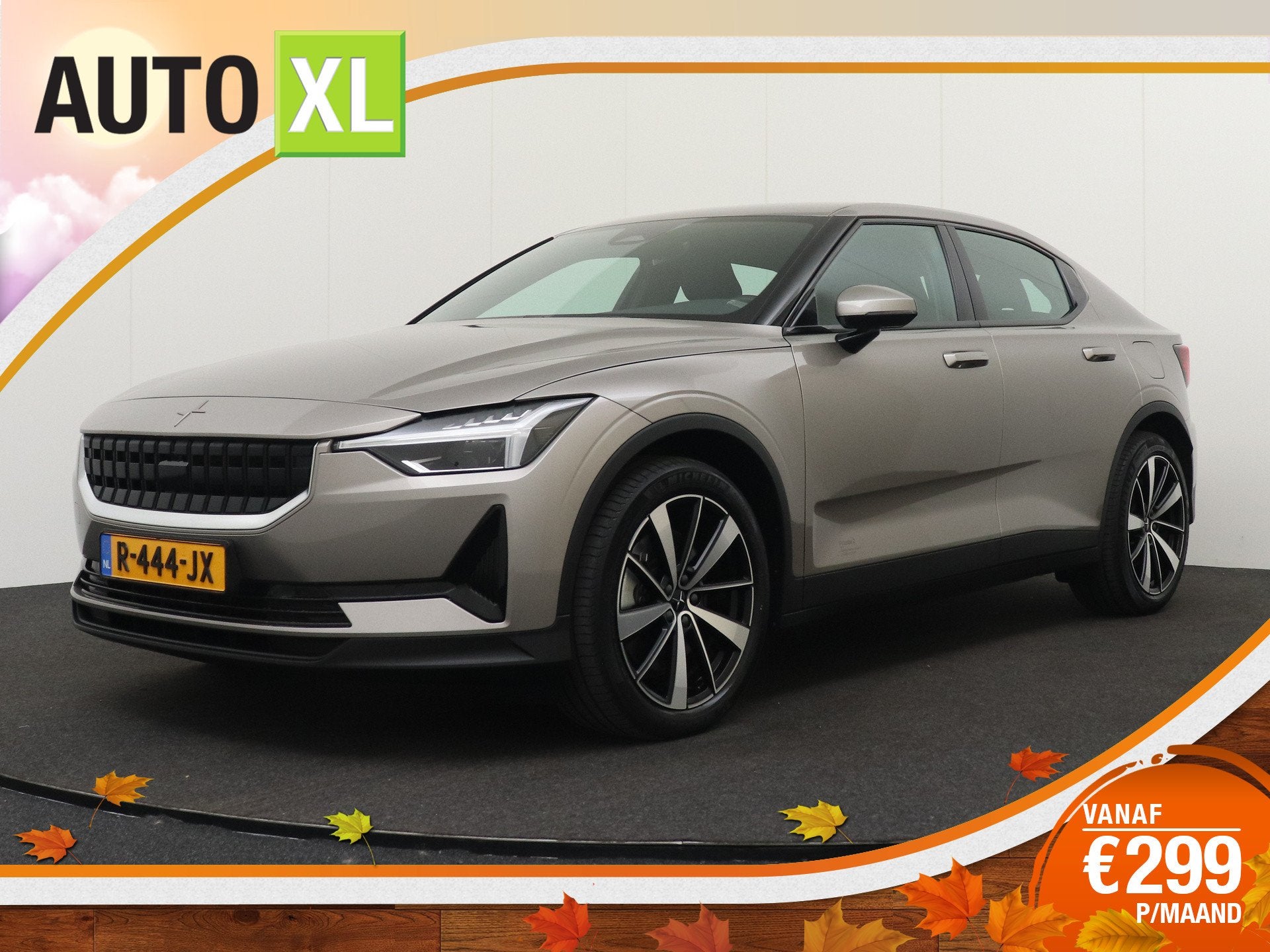 Polestar 2 Long Range 78 kWh (94%SOH) Memory Camera 19'LMV L, Auto's, Stof, Gebruikt, Zwart, 1969 kg