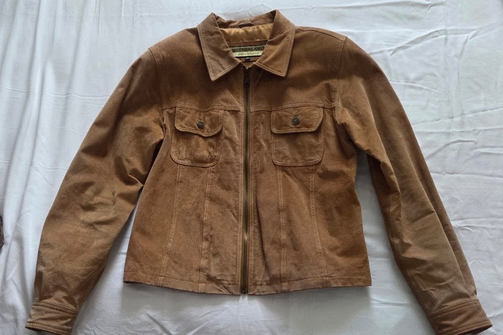 Echt suède damesjas Sutherland maat 38 nauwelijks gedragen, Kleding | Dames, Ophalen of Verzenden, Zo goed als nieuw, Maat 38/40 (M)