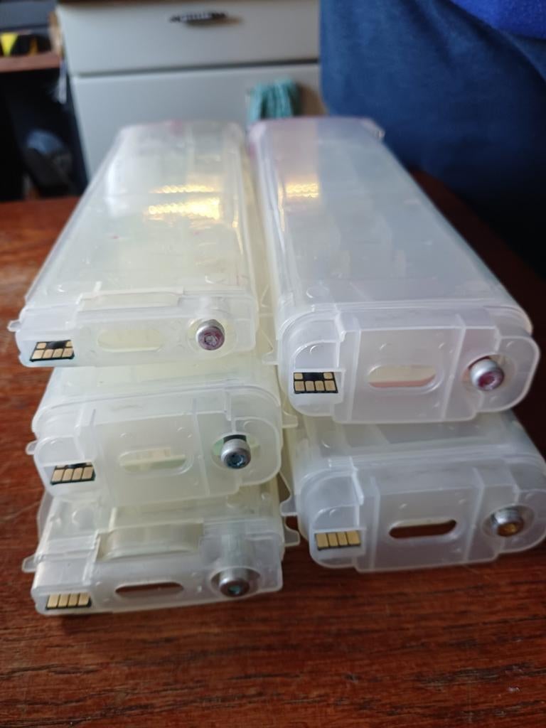 Set van 6 lege hervulbare inktpatronen voor printers, Ophalen of Verzenden, Gebruikt, Cartridge, Onbekend
