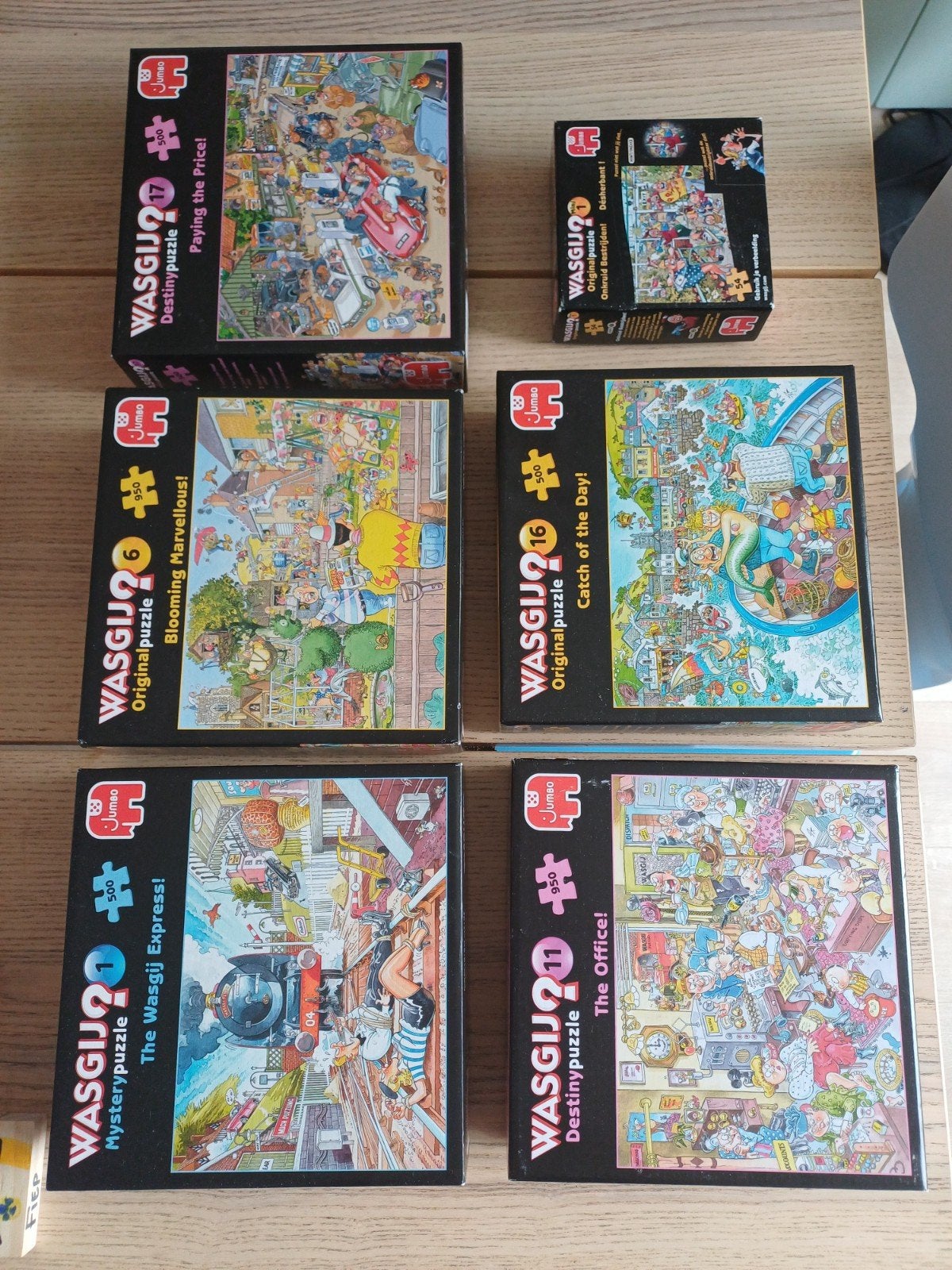 5 wasgij puzzels, Ophalen, 500 t/m 1500 stukjes, Gebruikt