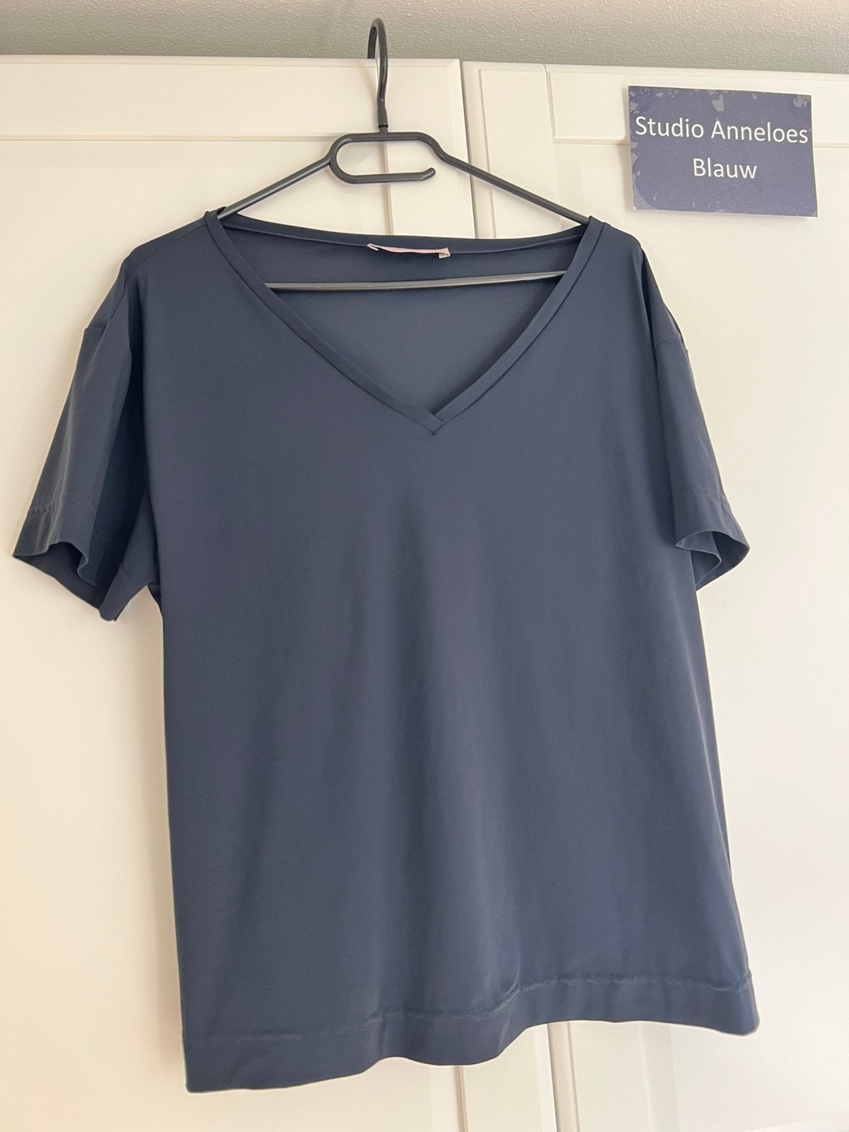 Studio anneloes roller shirt XXL donkerblauw travelstof, Blauw, Maat 46/48 (XL) of groter, Ophalen of Verzenden, Zo goed als nieuw
