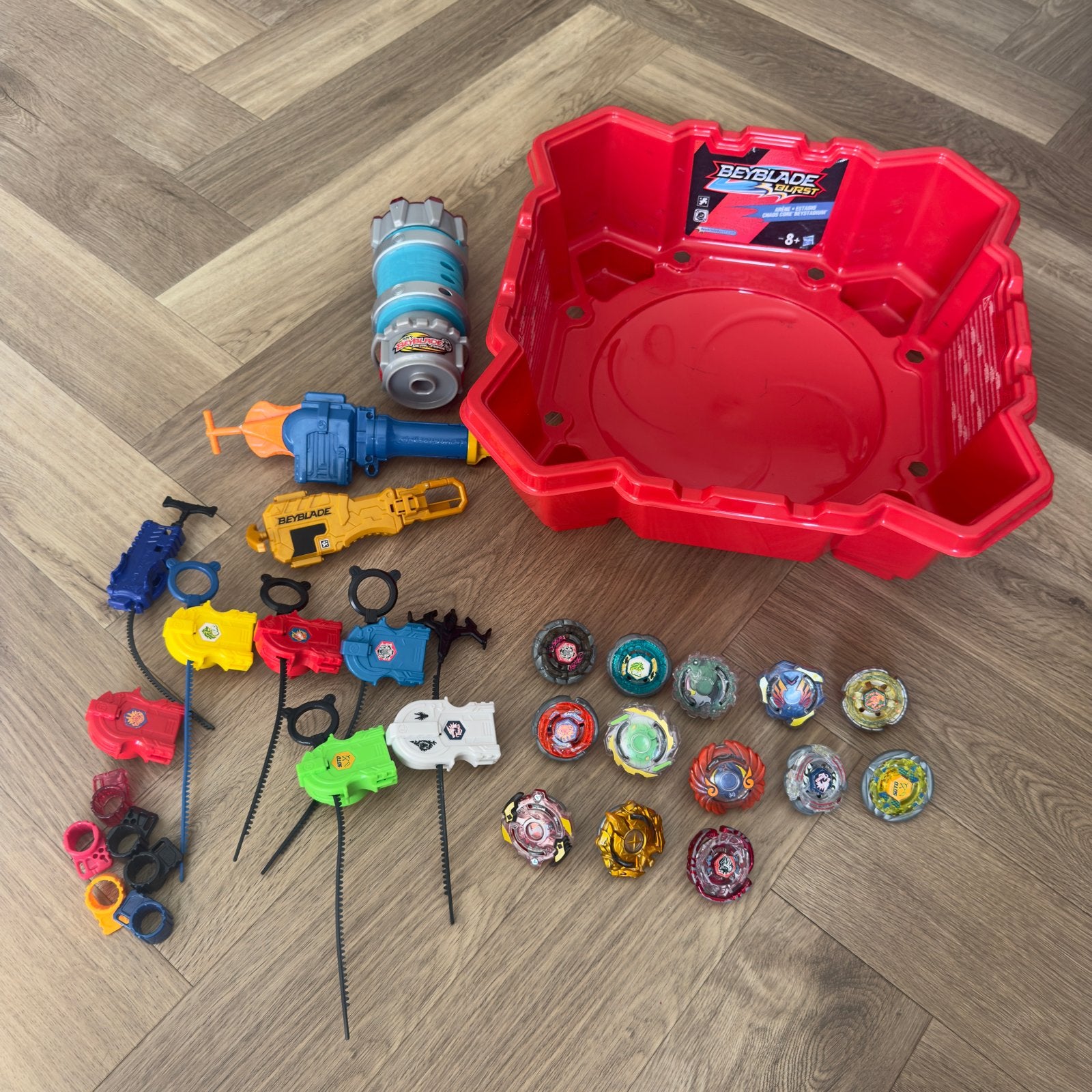 Beyblade Burst Arena met 13 Beyblades, Ophalen of Verzenden, Gebruikt, Jongen of Meisje