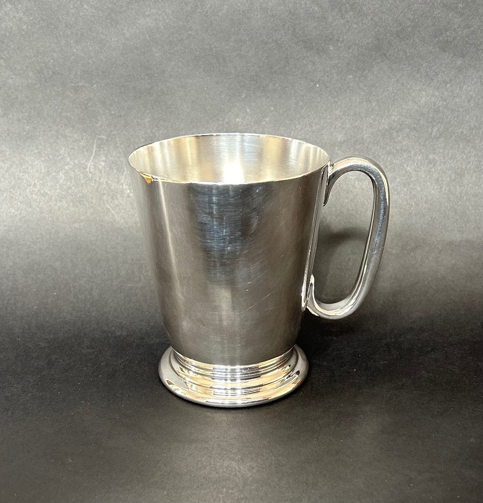 Mappin & Webb Sheffield, verzilverde beker mok, Ophalen of Verzenden