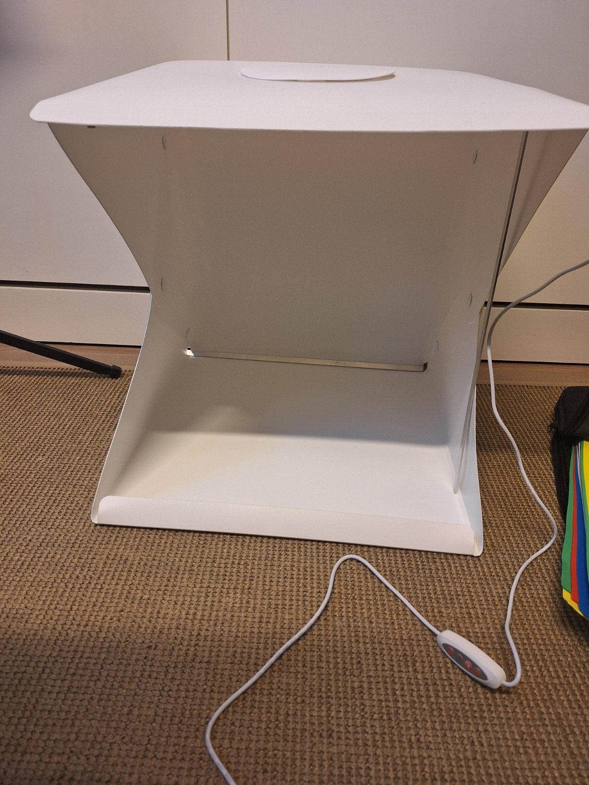 Draagbare LED Fotostudio 40x40x40cm met 6 Achtergronden, Ophalen of Verzenden, Zo goed als nieuw, Mini fotostudio, Overige merken