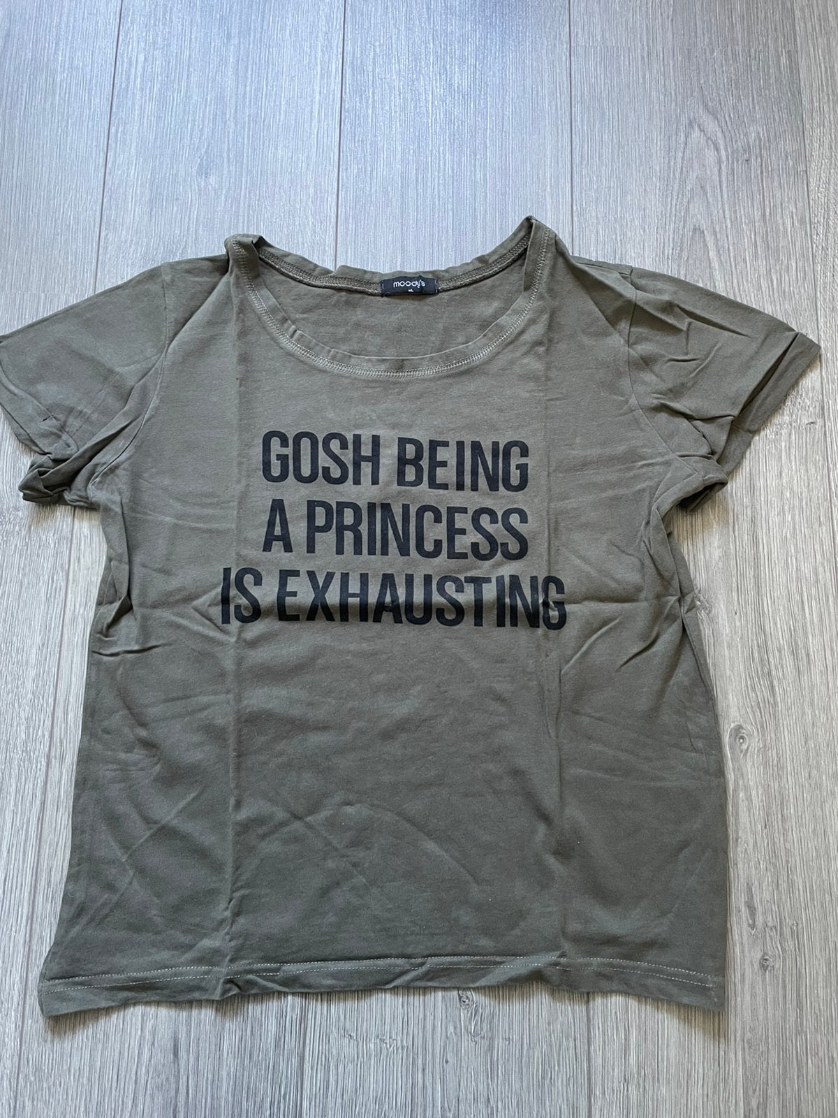 T-shirt met geappige tekst Princess mt M/l, Maat 38/40 (M), Ophalen of Verzenden, Zo goed als nieuw, Korte mouw