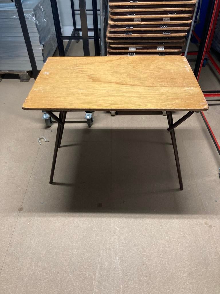 61x Klaptafel (vintage) 60x90 examentafel, Huis en Inrichting, Tafels | Eettafels, Gebruikt, Tot twee personen, Rechthoekig, Overige houtsoorten