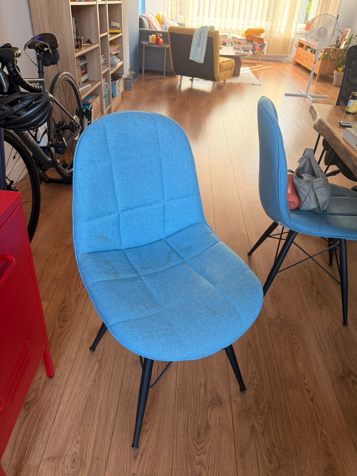 Dining chairs * 4, Huis en Inrichting, Stoelen, Ophalen, Gebruikt, Blauw, Vier
