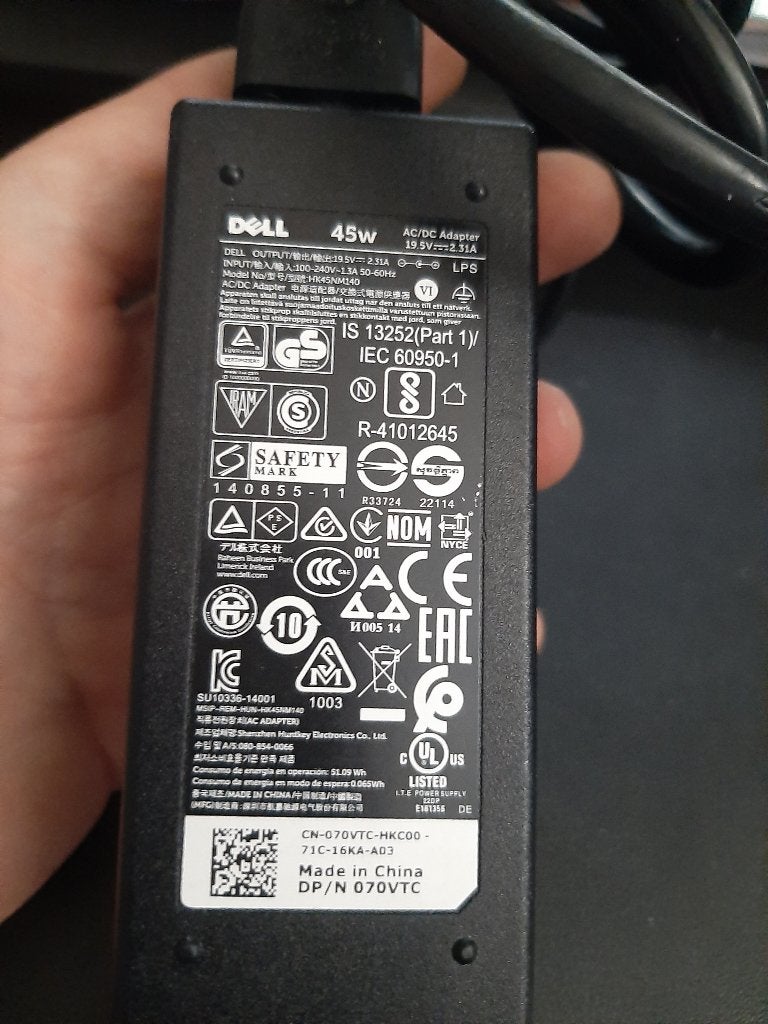 Originele Dell HK45NM140 Adapter 45W, Computers en Software, Ophalen of Verzenden, Zo goed als nieuw, Dell