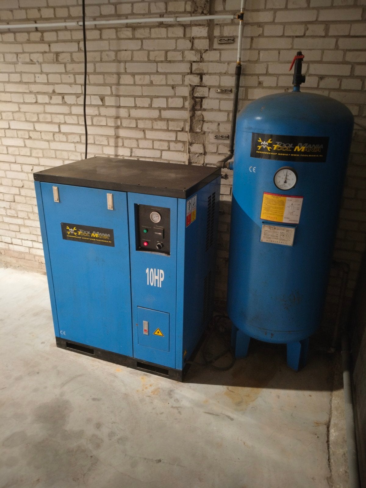 Geluiddempende Luchtcompressor met Tank 300L 380v 10hp 7.5kw, Doe-het-zelf en Verbouw, Ophalen, Geluidgedempt, Gebruikt, 800 liter/min of meer