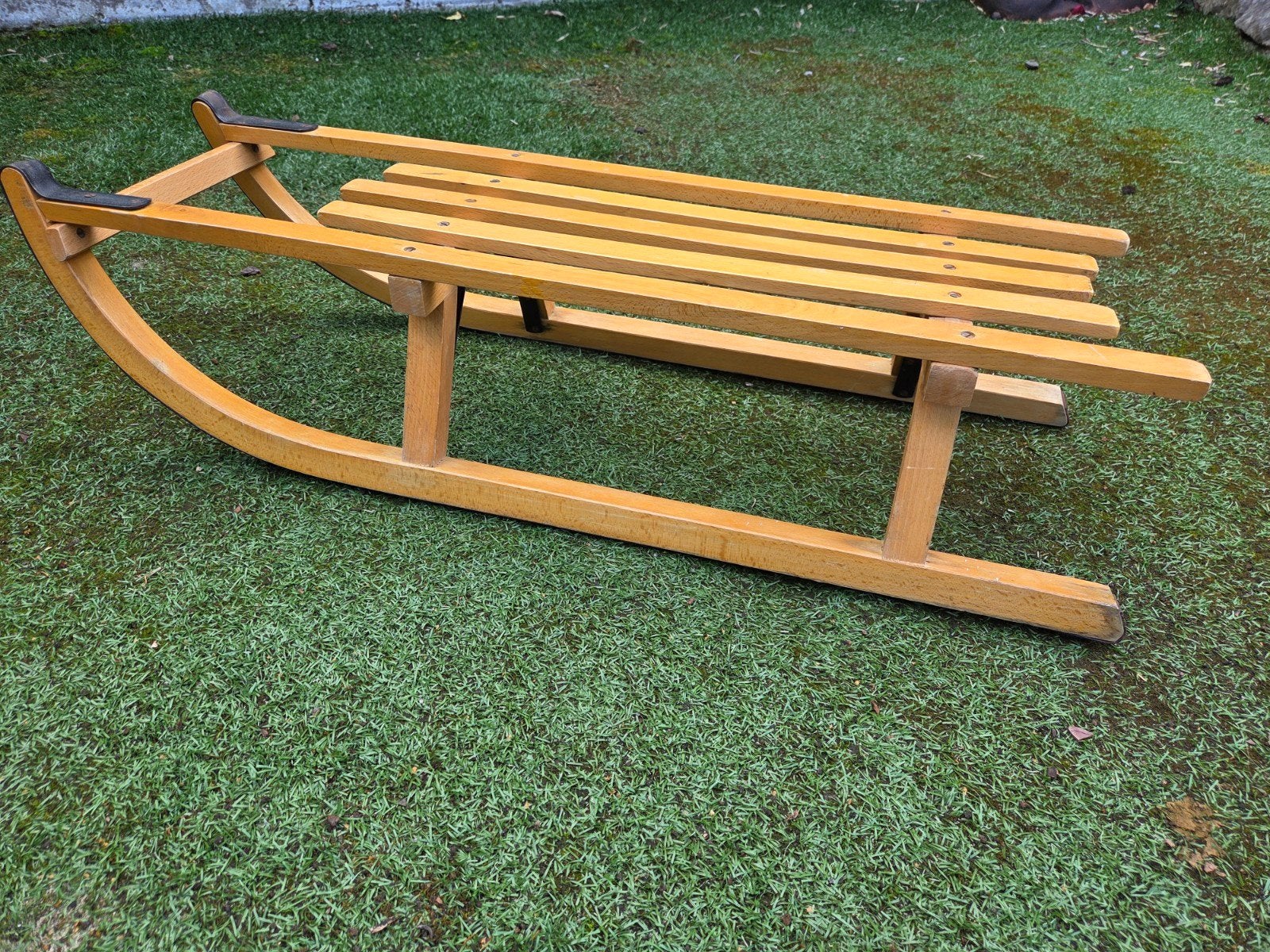Houten slee - Klassiek model voor winterplezier, Ophalen, Gebruikt, Hout