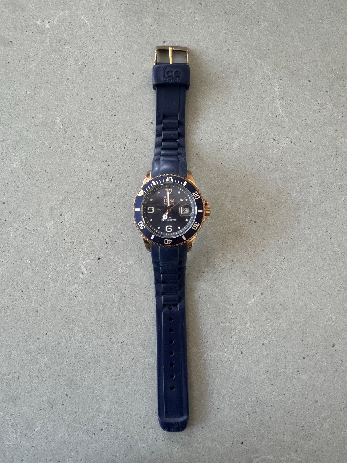 Ice-Watch Polshorloge - Blauw met roségoudkleurige accenten, Sieraden, Tassen en Uiterlijk, Overige merken, Overige materialen