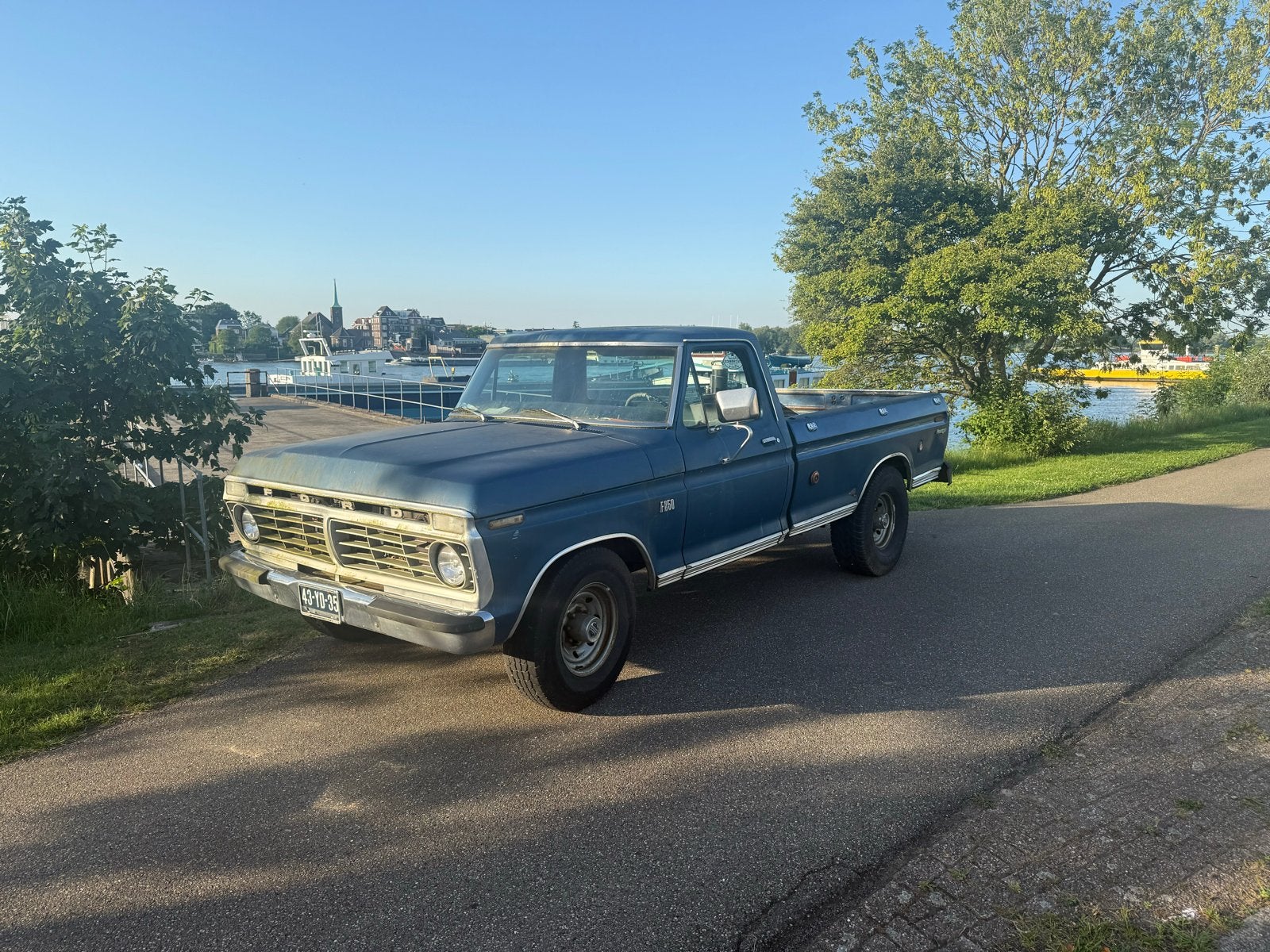 Ford F250 Ranger 1974 6.4L V8 390FE, Automaat, 8 cilinders, Blauw, Ford