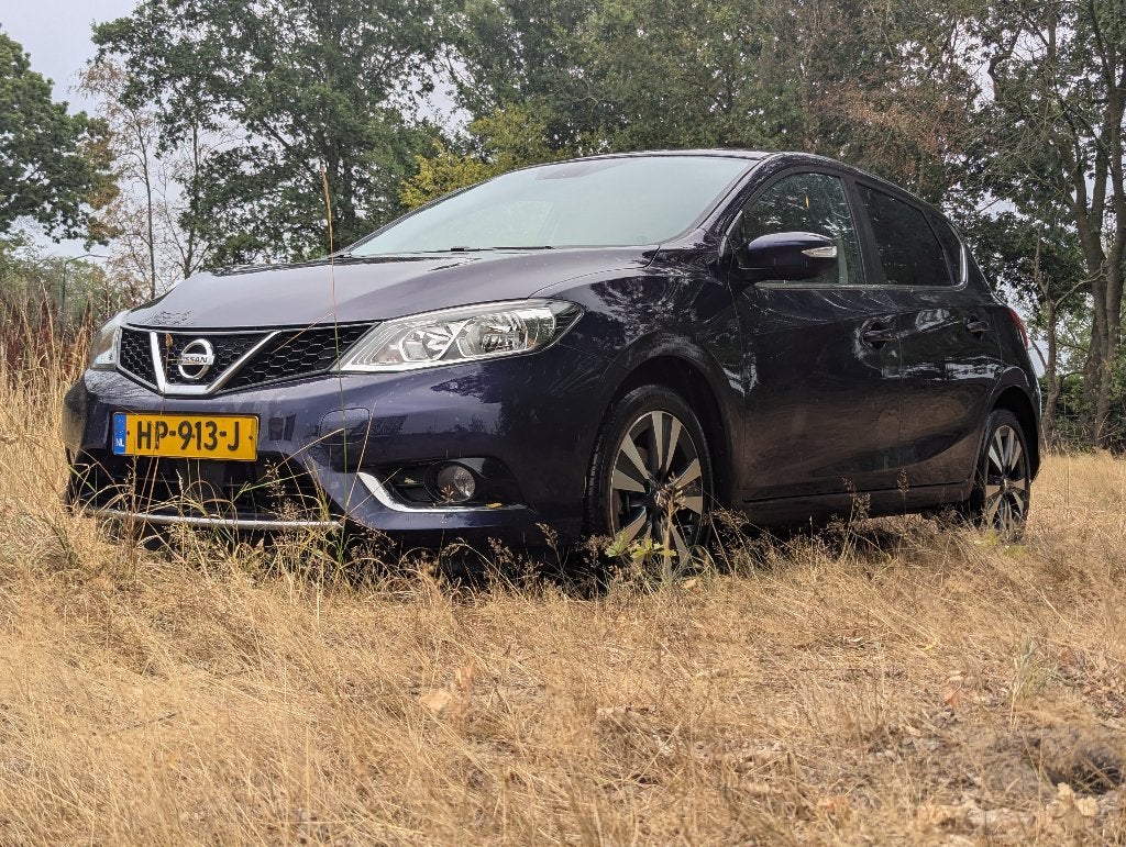 Nissan Pulsar 1.2 Dig-t 85KW 2015 Blauw, Auto's, Voorwielaandrijving, Dealer onderhouden, Stof, Zwart