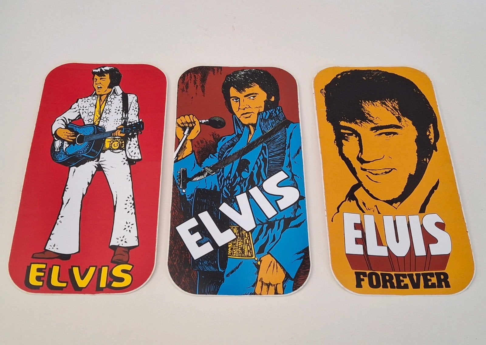 Elvis stickers / vintage gitaar rock 'n roll, Ophalen of Verzenden, Zo goed als nieuw, Film, Tv of Omroep