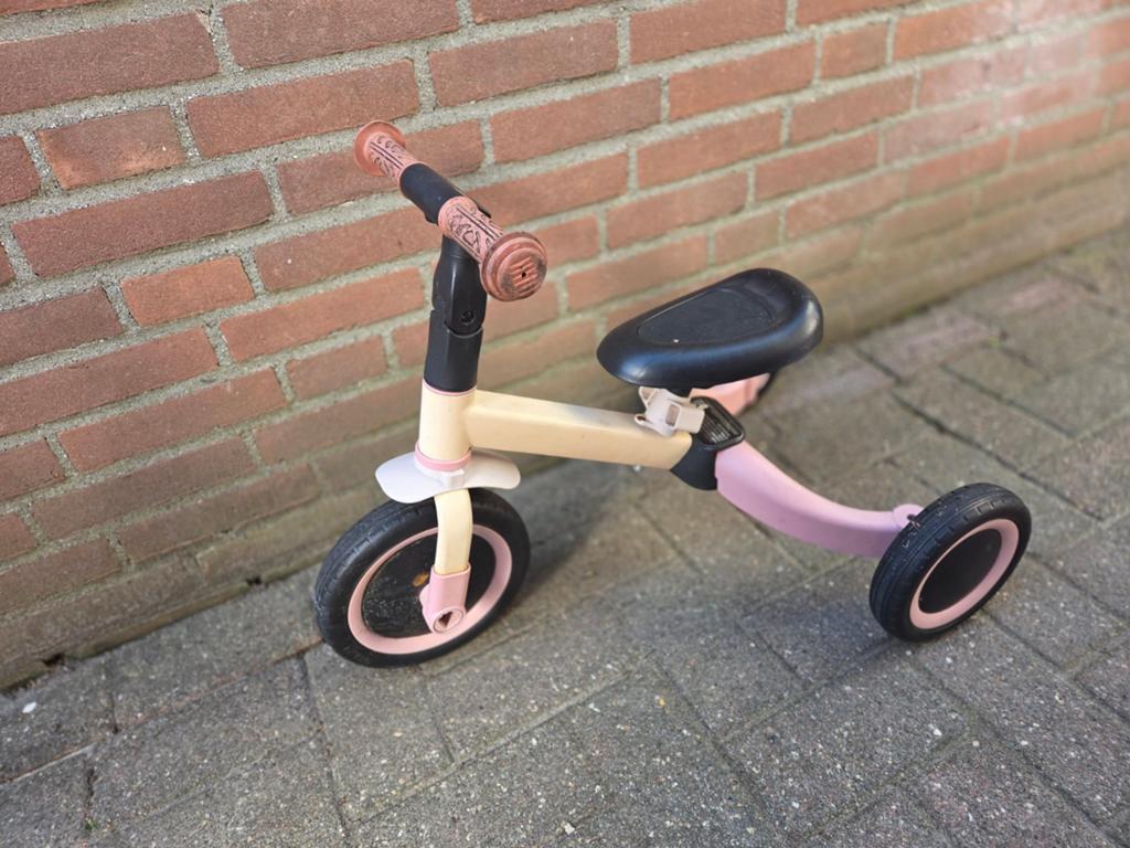 Multifunctionele loopfiets 3-in-1 roze/beige, Kinderen en Baby's, Speelgoed | Buiten | Voertuigen en Loopfietsen, Ophalen, Gebruikt