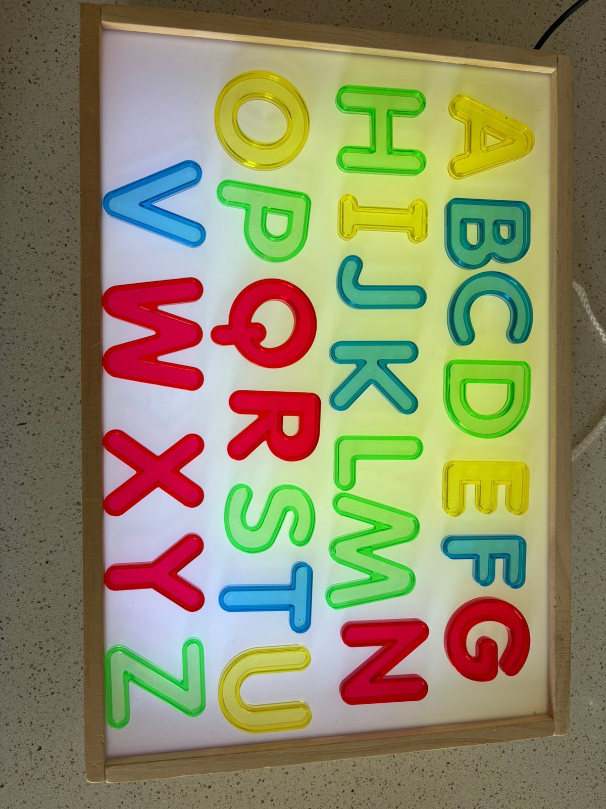 Montessori Waldorf Lichtbak voor Educatief Spel en Onderwijs, Ophalen of Verzenden, Gebruikt, Taal en Lezen, Met licht