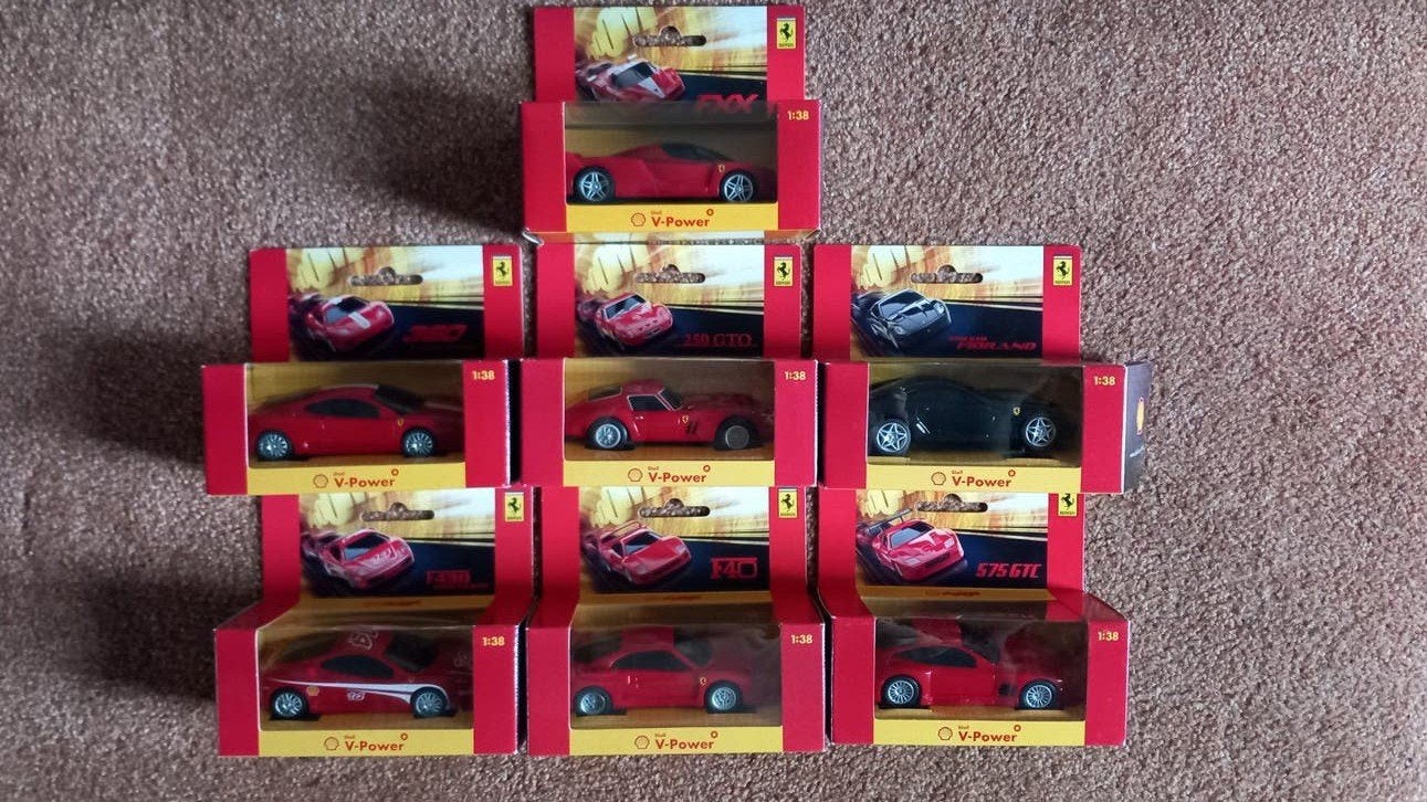 Shell V-Power Ferrari Collectie - 7 Nieuwe Modelauto's, Ophalen of Verzenden, Nieuw, Overige typen