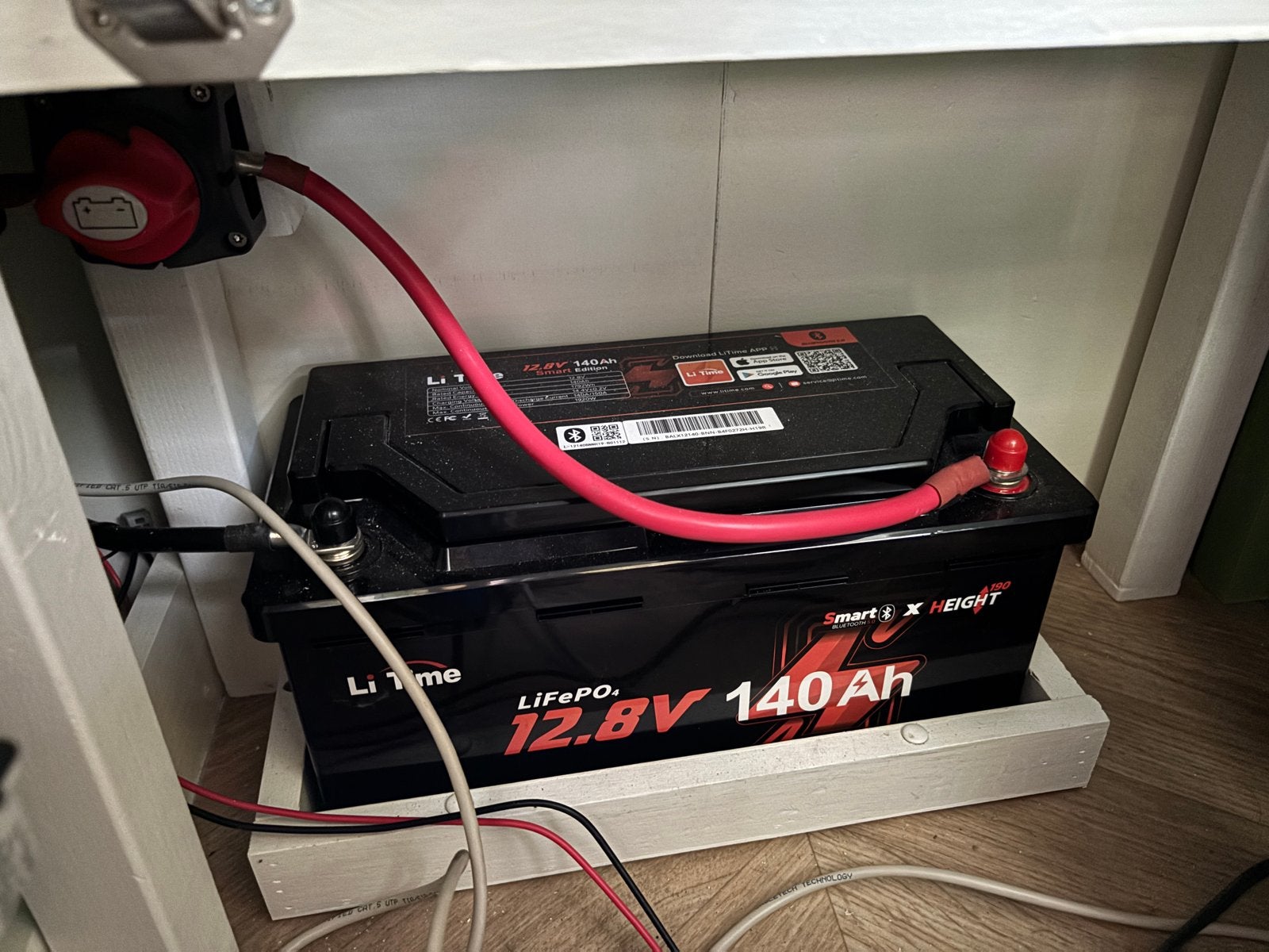 Litime 12V  140Ah Lithium Batterij Camper/Boot, Caravans en Kamperen, Caravan accessoires, Ophalen, Zo goed als nieuw